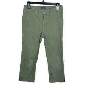 NYDJ green lift tuck technology crop jeans size 0